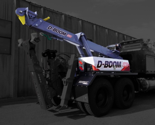 zacklift d-boom in color over wrecker grayed out.